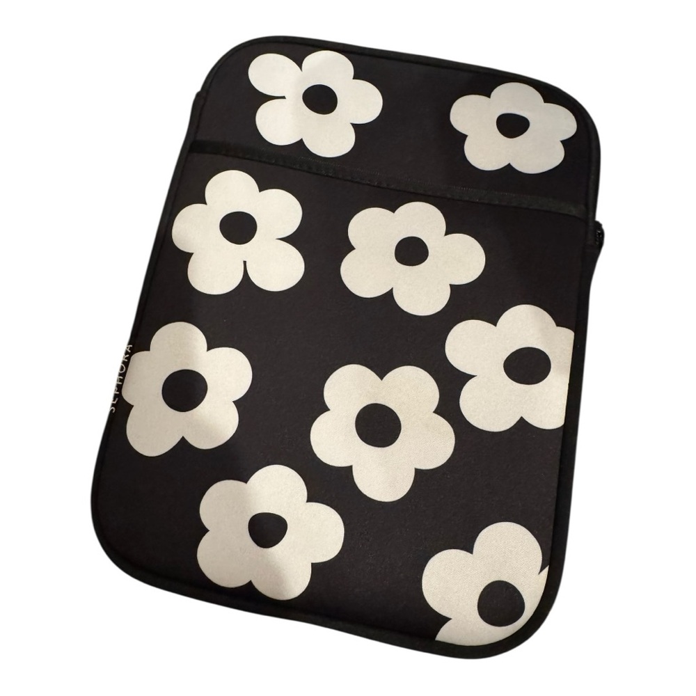 Sephora Floral IPad Tablet Sleeve - Black and White